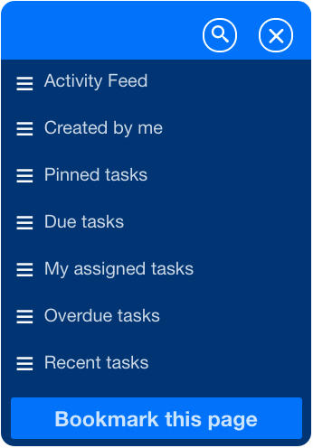 recent tasks